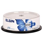 Ficha técnica e caractérísticas do produto DVD-R Gravável 8x 4,7 GB Elgin 25 Unidades