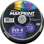 Ficha técnica e caractérísticas do produto DVD-R Maxprint 1.4GB/30min 4x (Pino C/ 10)