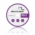 Ficha técnica e caractérísticas do produto Dvd-R Multilaser com 10 Mídias , 4.7gb 8x - Dv038