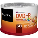 Ficha técnica e caractérísticas do produto Dvd-R Printable 120 Min 4.7gb 16x 50dmr47fbz2la com 50 Unidades Sony