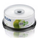 Ficha técnica e caractérísticas do produto DVD-RW Elgin Midia 4.7GB 120min 4x Bulk 25