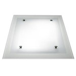 Ficha técnica e caractérísticas do produto Plafon de Embutir Quadrado Vidro Branco 30X30 Cm - P/ 2 Lampadas