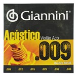 Ficha técnica e caractérísticas do produto Encordoamento Aço Inox Violão com Bolinha 009-045 - Giannini