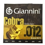 Ficha técnica e caractérísticas do produto Encordoamento Aço Violão Folk Cobra - Giannini