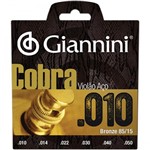Ficha técnica e caractérísticas do produto Encordoamento GEEFLK Série Cobra Aço para Violão .011 - Giannini - Giannini