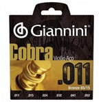 Ficha técnica e caractérísticas do produto Encordoamento Geeflk Serie Cobra em ACO P/VIOLAO .011 Giannini