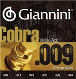 Ficha técnica e caractérísticas do produto Encordoamento Giannini Cobra Violão Aço Geewak 009-045 - 1073174