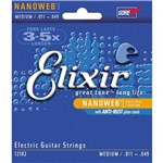 Ficha técnica e caractérísticas do produto Encordoamento Guitarra Elixir 011-049 Nanoweb Medium (3217)