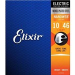 Encordoamento para Guitarra Elixir 010-046 Nanoweb Jogo de Cordas de Aço