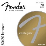 Ficha técnica e caractérísticas do produto Encordoamento para Violão Aço 0.012 70L Bronze Fender - Fender