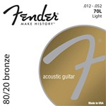 Ficha técnica e caractérísticas do produto Encordoamento para Violão Aço 0.012 70L Bronze - Fender - Fender