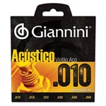 Ficha técnica e caractérísticas do produto Encordoamento para Violão Aço 0.10 Giannini