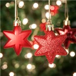 Ficha técnica e caractérísticas do produto Enfeite de Árvore Estrelinhas Vermelho 12 Peças - Orb Christmas
