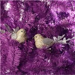 Ficha técnica e caractérísticas do produto Enfeite de Árvore Pássaros Prateados - Orb Christmas