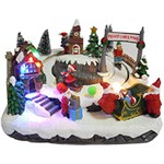 Ficha técnica e caractérísticas do produto Enfeite de Mesa Decoração Iluminada Vila Noel com Patinador - Orb Christmas