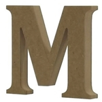 Ficha técnica e caractérísticas do produto Enfeite de Mesa Letra "M" 18cm x 18mm - Madeira MDF