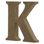 Ficha técnica e caractérísticas do produto Enfeite de Mesa Letra "K" 24cm X 18mm - Madeira MDF