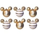 Ficha técnica e caractérísticas do produto Enfeite de Natal Bolas do Mickey Dourada