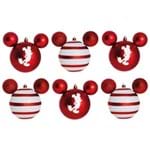 Ficha técnica e caractérísticas do produto Enfeite de Natal Bolas do Mickey Vermelho - Disney