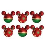 Ficha técnica e caractérísticas do produto Enfeite de Natal Bolas Vermelha Verde Dourada do Mickey - Di