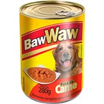 Ficha técnica e caractérísticas do produto Enlatado para Cães Adultos Sabor Carne 280g - Baw Waw