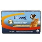 Ficha técnica e caractérísticas do produto Enropet 50mg 10 Comp Ceva Enrofloxacina Cães e Gatos