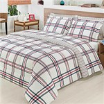 Ficha técnica e caractérísticas do produto Enxoval Cama Queen Navy 7 Peças - Casa & Conforto