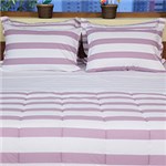 Ficha técnica e caractérísticas do produto Enxoval Cama Casal Marine Rosa Seco 7 Peças - Casa & Conforto