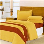 Enxoval de Cama Casal Essencial 4 Peças Laranja/Amarelo - Enxovais Aquarela