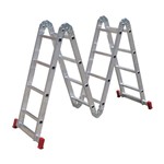 Ficha técnica e caractérísticas do produto Escada 13x1 Articulada - 3x4 Aluminio - Botafogo