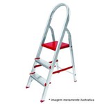 Ficha técnica e caractérísticas do produto Escada Aluminio 04 Degraus Suprema - Worker
