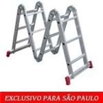 Ficha técnica e caractérísticas do produto -> Escada Alúminio 13X1 Articulada 04X04 Botafogo
