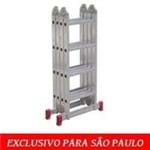Ficha técnica e caractérísticas do produto -> Escada Alúminio 13X1 Articulada 03X04 Botafogo