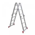 Ficha técnica e caractérísticas do produto Escada Aluminio Botafogo 13 Degraus Articulada 4 X 3