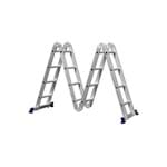 Ficha técnica e caractérísticas do produto Escada Alumínio Multifuncional 4X4 16 Degraus