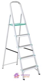 Ficha técnica e caractérísticas do produto Escada Alumínio Tramontina Classic In Casa com 5 Degraus