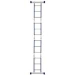 Ficha técnica e caractérísticas do produto Escada Articulada 12 Degraus 5 Posições 3,51m Capacidade de Carga 150Kg Multifuncional Fibra de Vidro Mor