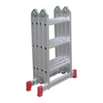 Ficha técnica e caractérísticas do produto Escada Articulada 13 em 1 de Aluminio 3x4 Degraus - Botafogo