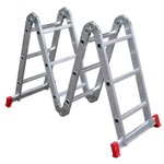 Ficha técnica e caractérísticas do produto Escada Articulada 4 X 3 com 12 Degraus de Alumínio ESC0292 Botafogo