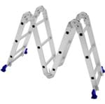 Ficha técnica e caractérísticas do produto Escada Articulada 4x3 12 Degraus 5 Posições Multifuncional