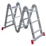 Ficha técnica e caractérísticas do produto Escada Articulada 4x3 com 12 Degraus de Alumínio Botafogo