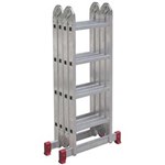 Ficha técnica e caractérísticas do produto Escada Articulada 4X4 com 16 Degraus de Alumínio-Botafogo-Esc0293