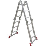 Ficha técnica e caractérísticas do produto Escada Articulada Botafogo Lar&Lazer 3 X 4 em Alumínio 12 Degraus