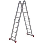 Ficha técnica e caractérísticas do produto Escada Articulada em Alumínio 16 Degraus 4X4