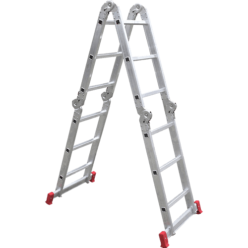 Ficha técnica e caractérísticas do produto Escada Articulada Multifuncional 12 Degraus 13 Posições Alumínio - Botafogo Lar e Lazer