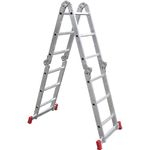 Ficha técnica e caractérísticas do produto Escada Articulada 3x4 Degraus De Alumínio 13 Em 1 Botafogo