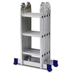 Ficha técnica e caractérísticas do produto Escada de Alumínio Dobrável 12 Degraus 4x3 Am0112D - Pelegrin