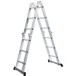 Ficha técnica e caractérísticas do produto Escada de Alumínio Multifuncional 12 Degraus 3x4 Isadora Design Cinza