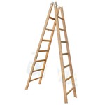 Ficha técnica e caractérísticas do produto Escada de Madeira Tipo Pintor 8 Degraus 230m