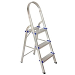 Ficha técnica e caractérísticas do produto Escada Domestica Aluminio com 3 Degraus Real Escadas